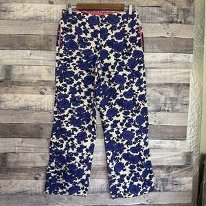 Boden Women's Blue Floral Wide Leg Palazzo Pants - Size 4R